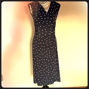 Navy and white dress